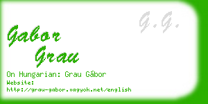 gabor grau business card