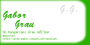 gabor grau business card